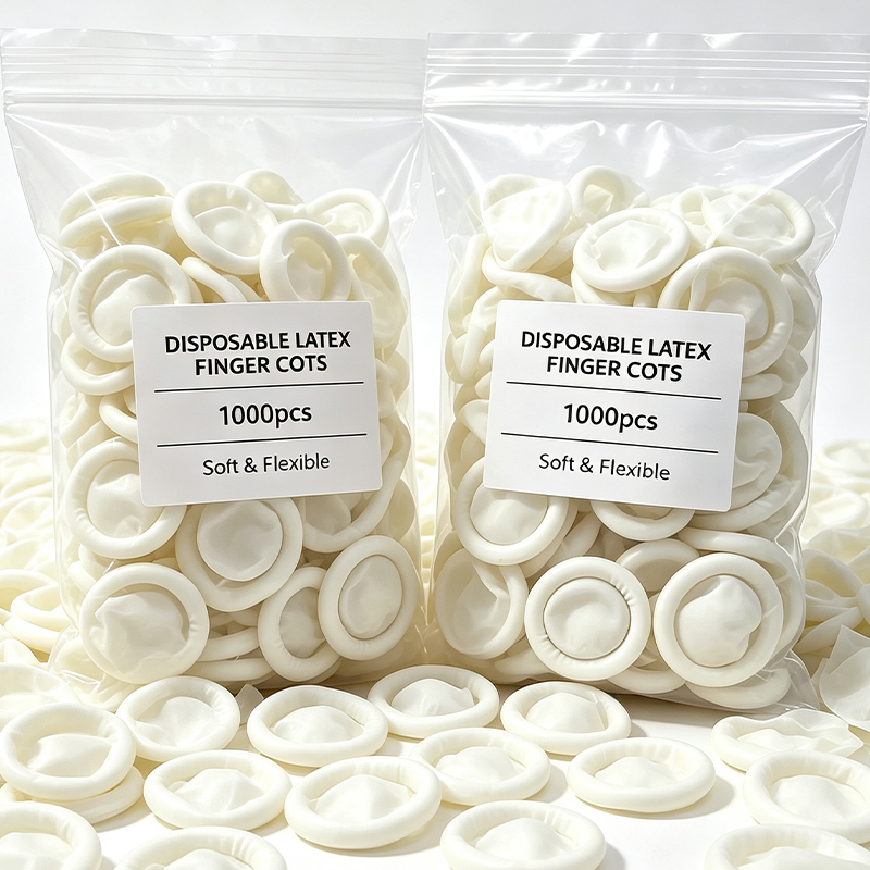 Latex Disposable Glove - 100-1000 pièces de protège-doigts jetables blancs,