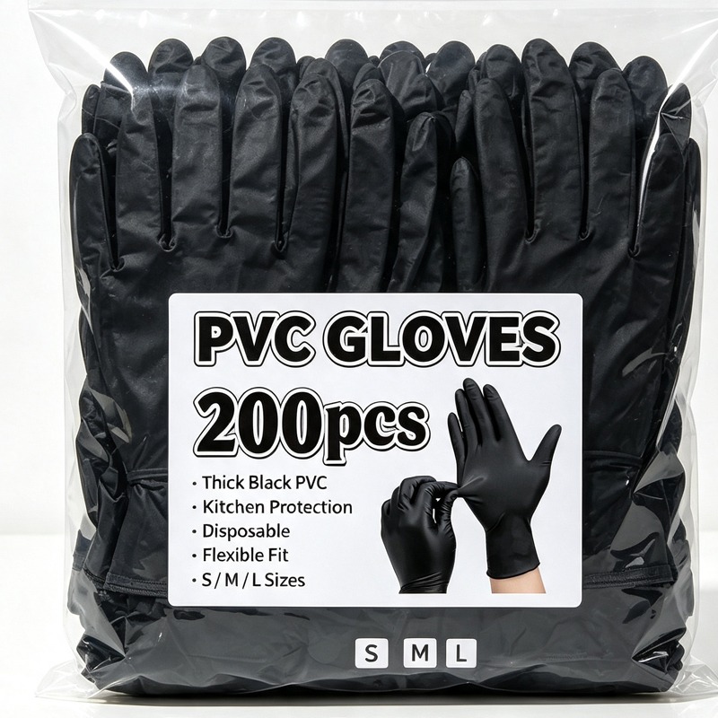 Latex Disposable Glove - Gants noirs jetables unisexes sans latex