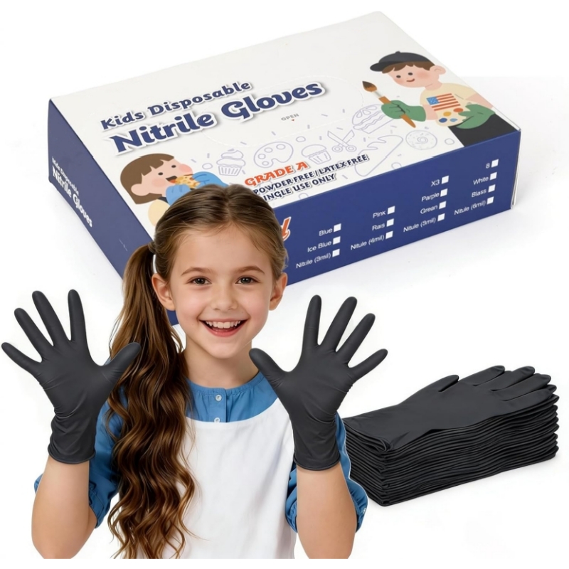 Latex Disposable Glove - Gants jetables en nitrile noir pour