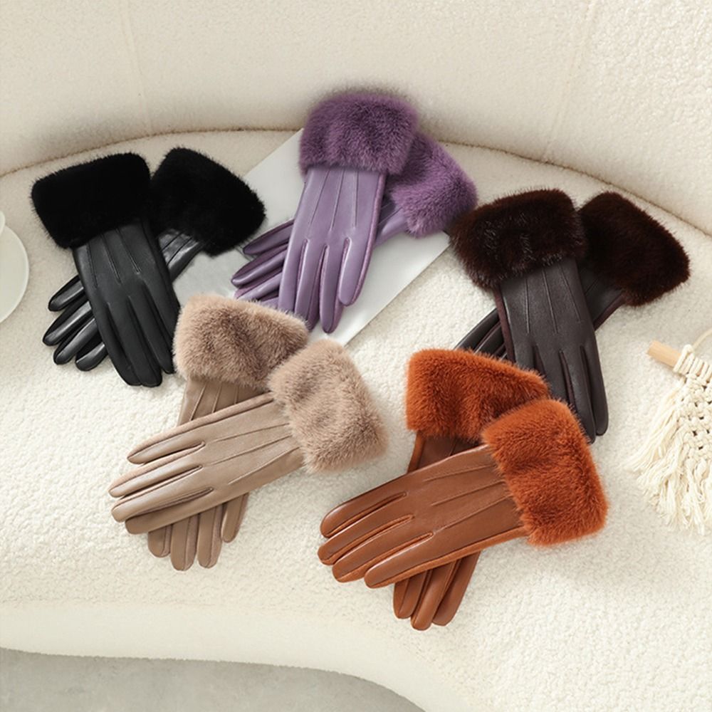Winter Glove Insulated - Gants en cuir pour femmes doublés