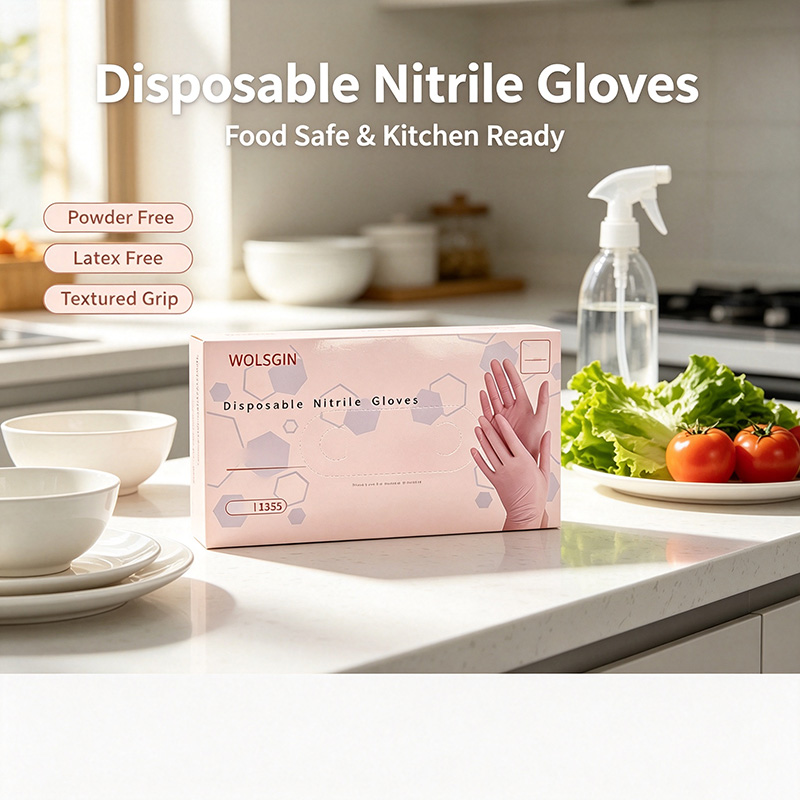 Rubber Glove Cleaning - Gants en nitrile jetables roses sans
