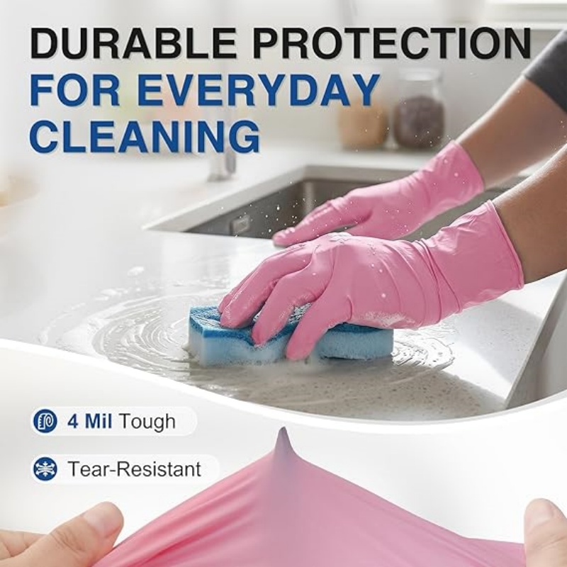 Gants jetables en nitrile rose - Latex Disposable Glove avis et prix