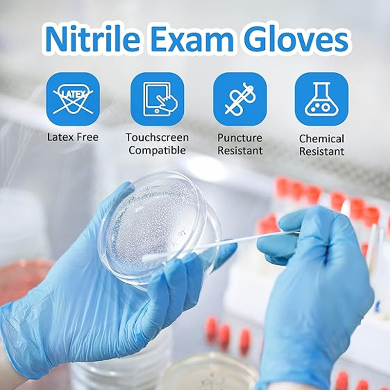 Gants en nitrile bleus de qual - Exam Glove Nitrile avis et prix